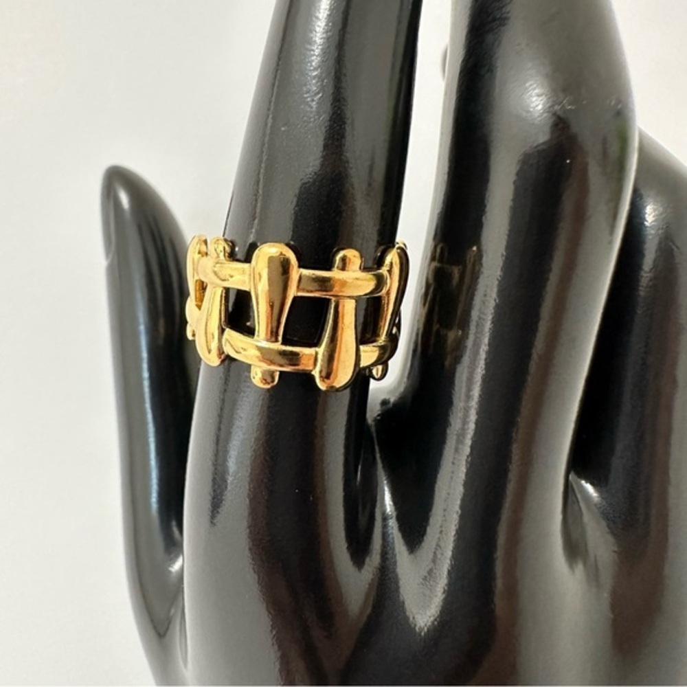 Gold Tone Woven Ring